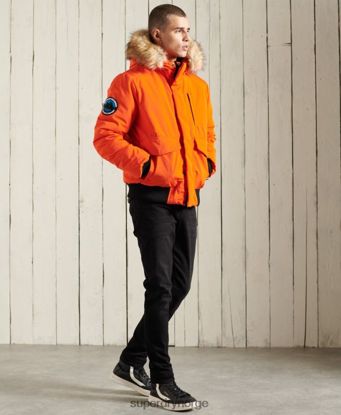 Superdry oransje klær 86P46D1082 everest bomber jakke menn