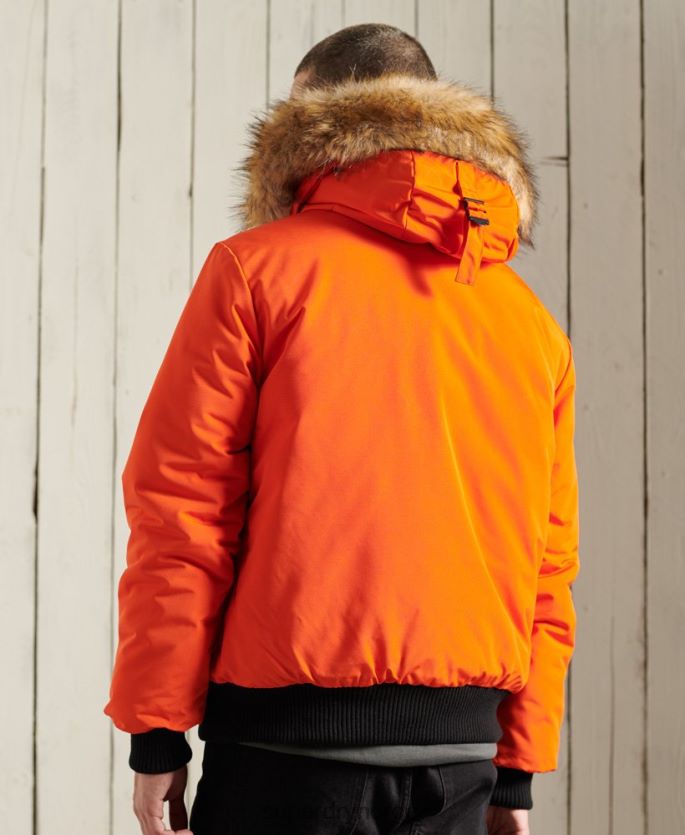 Superdry oransje klær 86P46D1082 everest bomber jakke menn