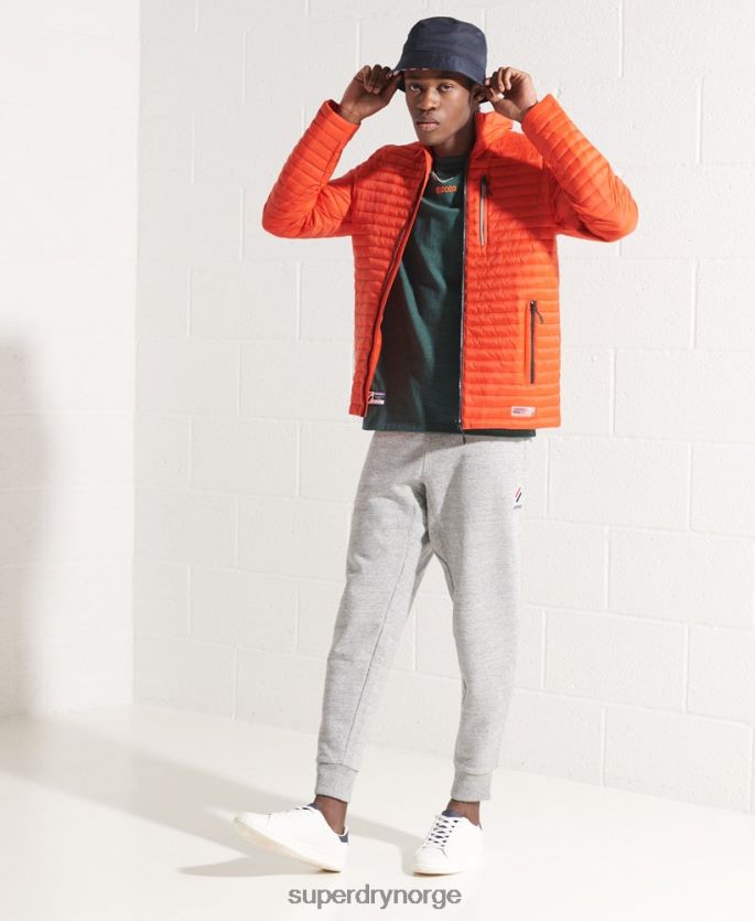 Superdry oransje klær 86P46D1190 packaway fuji-jakke uten hette menn