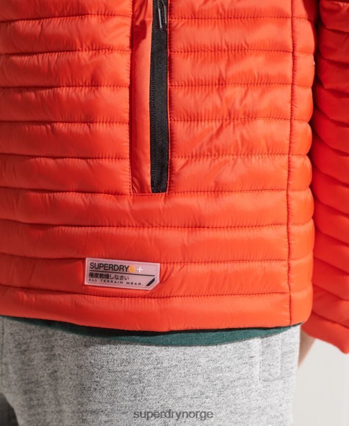 Superdry oransje klær 86P46D1190 packaway fuji-jakke uten hette menn