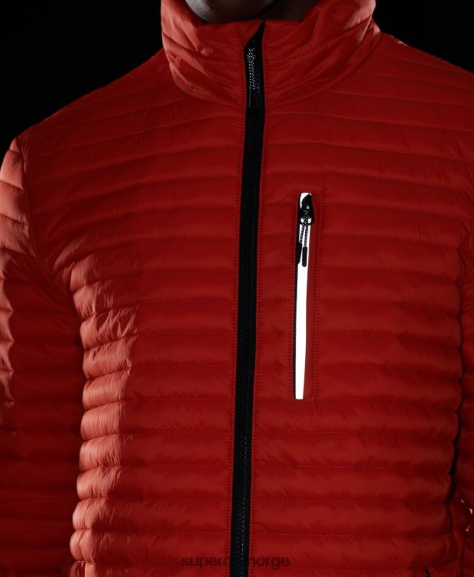 Superdry oransje klær 86P46D1190 packaway fuji-jakke uten hette menn