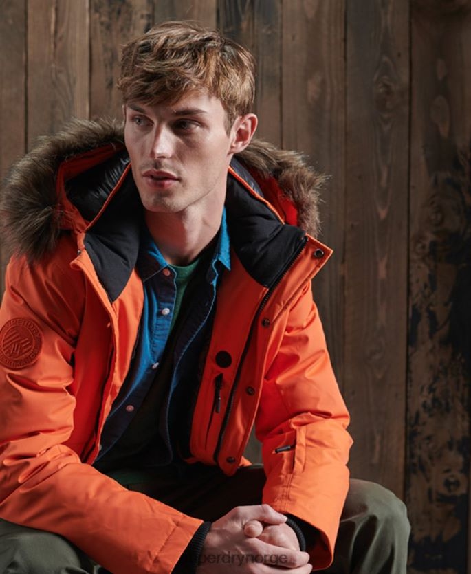Superdry oransje klær 86P46D1194 everest dun snøbomberjakke menn