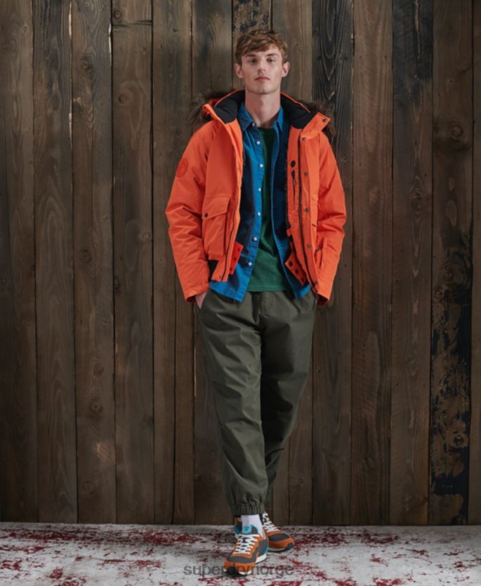 Superdry oransje klær 86P46D1194 everest dun snøbomberjakke menn