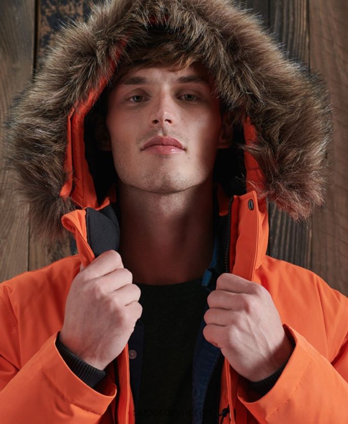 Superdry oransje klær 86P46D1194 everest dun snøbomberjakke menn