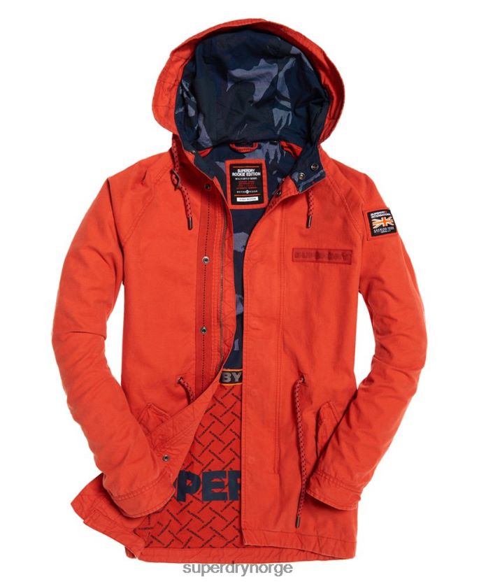 Superdry oransje klær 86P46D1202 aviator rookie parkajakke menn