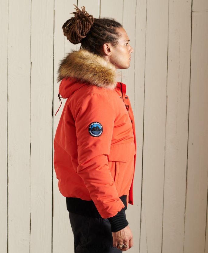 Superdry oransje klær 86P46D4749 everest bomber jakke menn