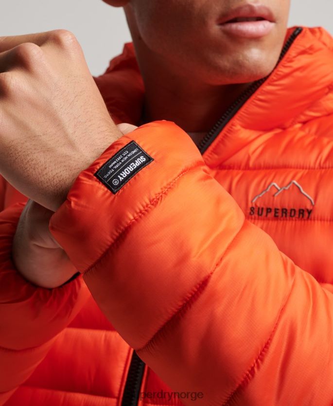 Superdry oransje klær 86P46D923 lett polstret jakke menn