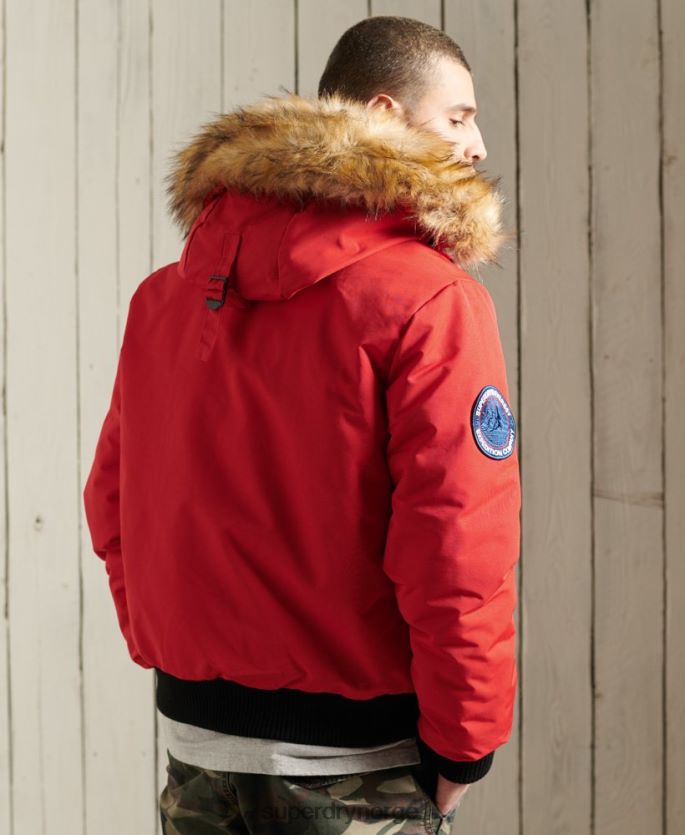 Superdry rød klær 86P46D1083 everest bomber jakke menn