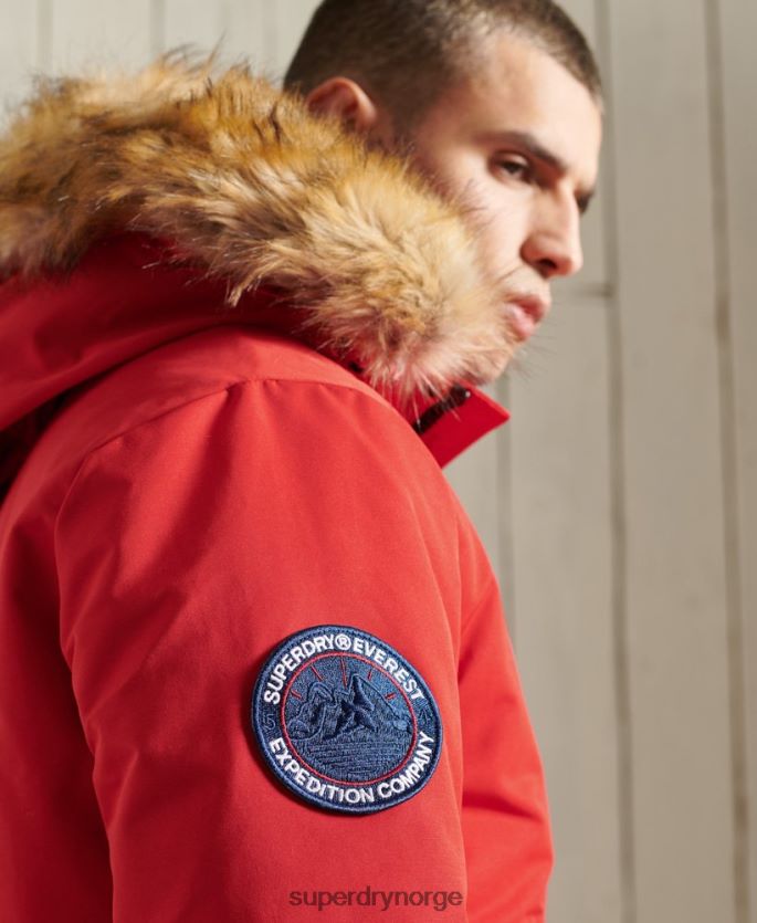 Superdry rød klær 86P46D1083 everest bomber jakke menn