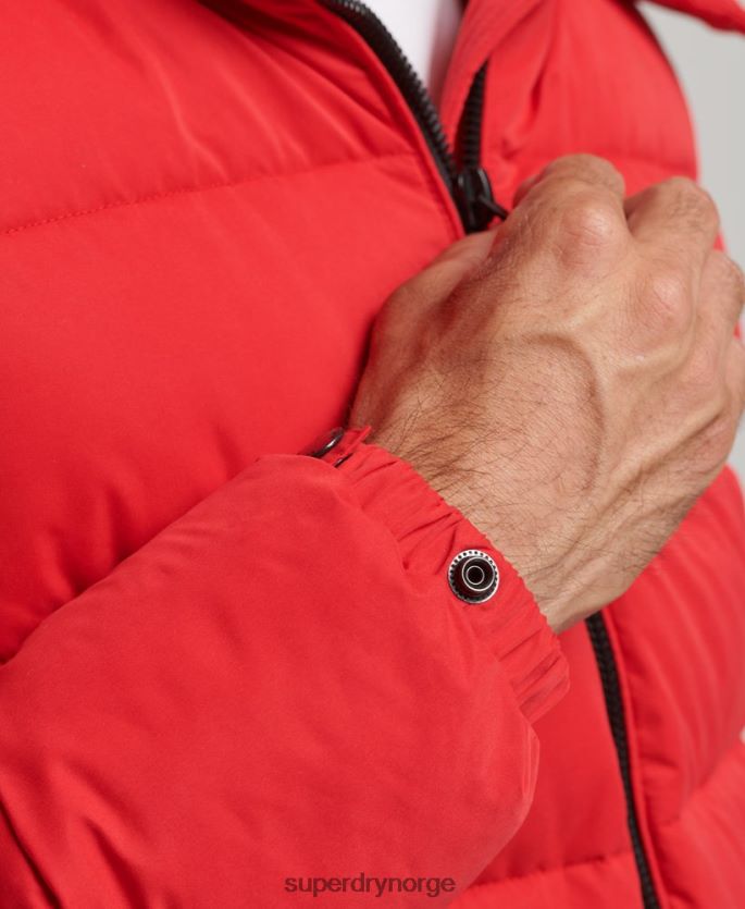 Superdry rød klær 86P46D1115 fjelljakke i mikrofiber menn