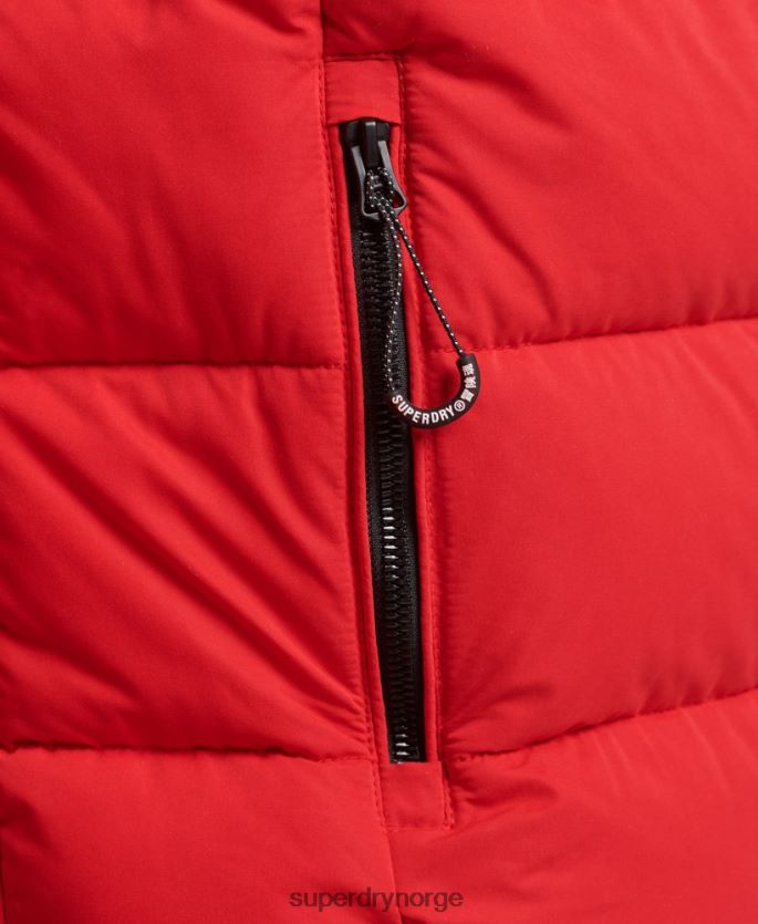 Superdry rød klær 86P46D1115 fjelljakke i mikrofiber menn