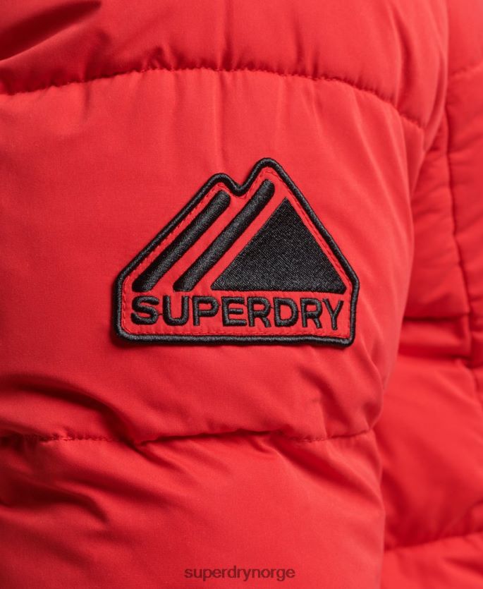 Superdry rød klær 86P46D1115 fjelljakke i mikrofiber menn