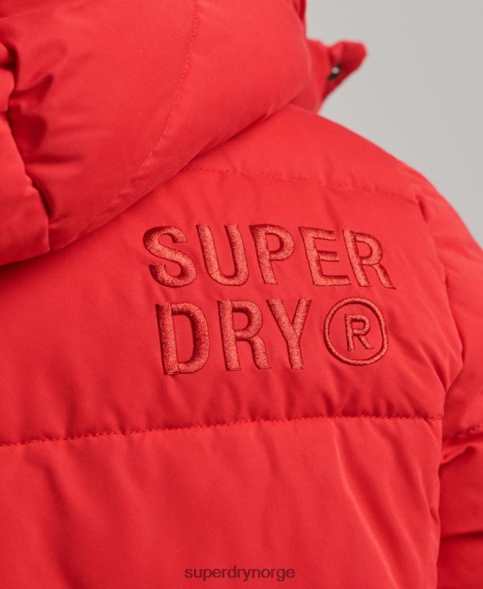 Superdry rød klær 86P46D1115 fjelljakke i mikrofiber menn