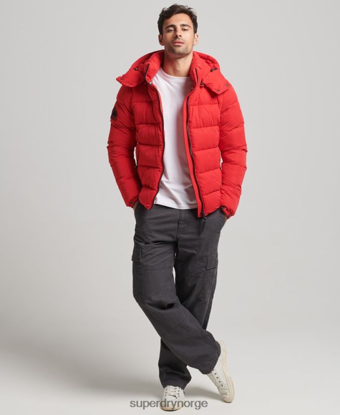 Superdry rød klær 86P46D1115 fjelljakke i mikrofiber menn