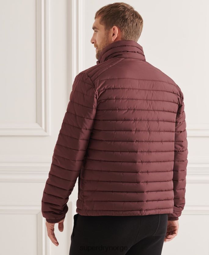 Superdry rød klær 86P46D1154 studios fuji-jakke uten hette menn