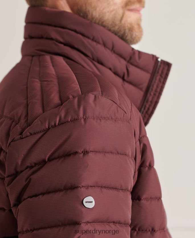 Superdry rød klær 86P46D1154 studios fuji-jakke uten hette menn