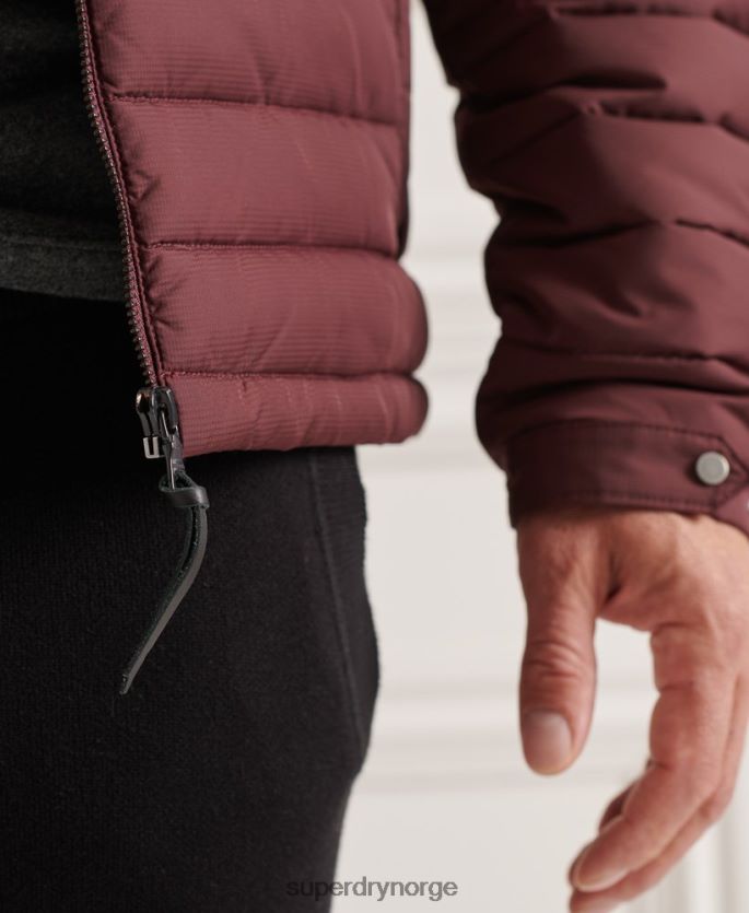 Superdry rød klær 86P46D1154 studios fuji-jakke uten hette menn