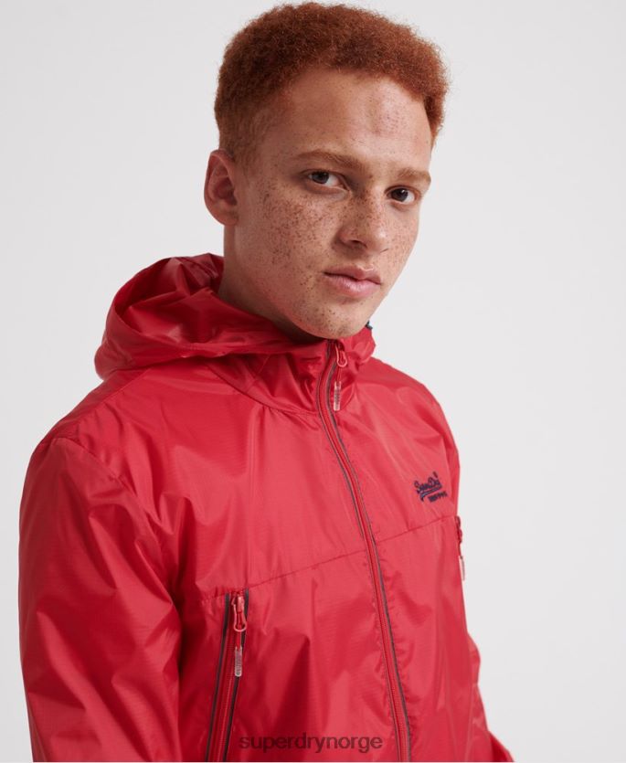 Superdry rød klær 86P46D1186 offshore pakkebar cagoule menn