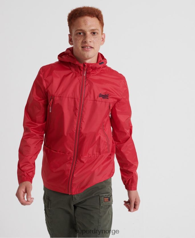 Superdry rød klær 86P46D1186 offshore pakkebar cagoule menn