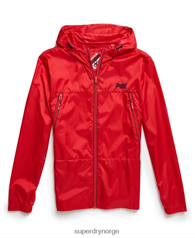 Superdry rød klær 86P46D1186 offshore pakkebar cagoule menn