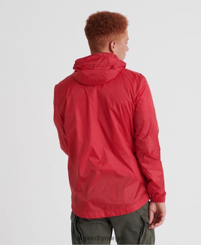 Superdry rød klær 86P46D1186 offshore pakkebar cagoule menn
