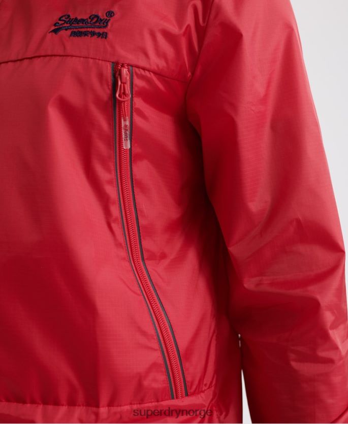 Superdry rød klær 86P46D1186 offshore pakkebar cagoule menn