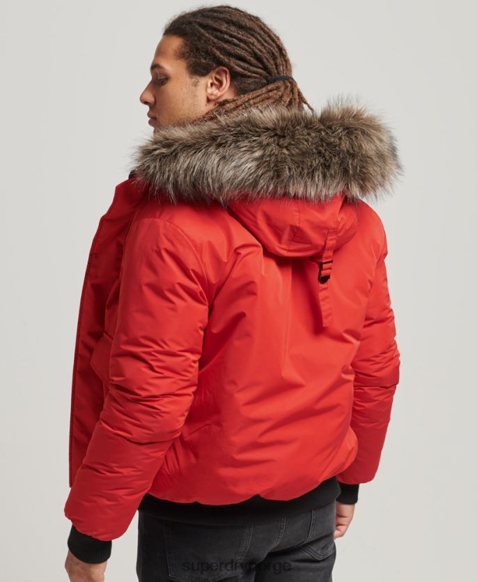 Superdry rød klær 86P46D4455 everest bomber jakke menn