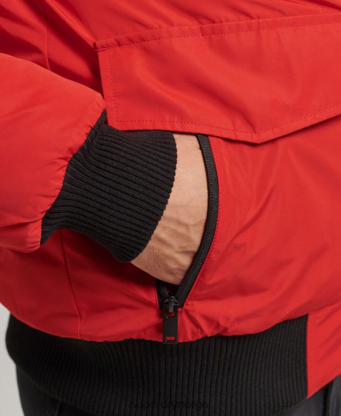 Superdry rød klær 86P46D4455 everest bomber jakke menn