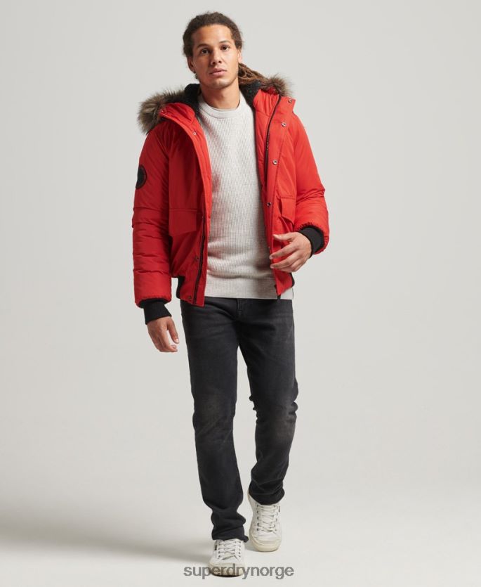 Superdry rød klær 86P46D4455 everest bomber jakke menn