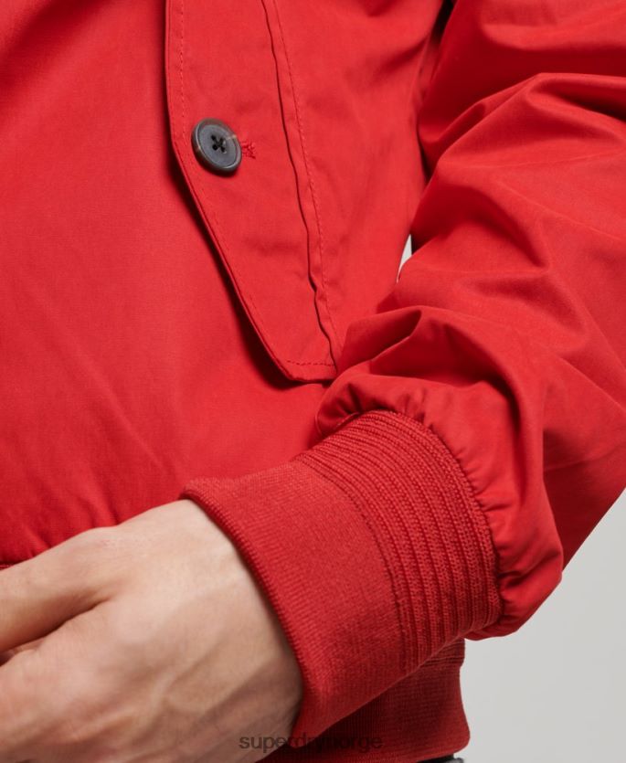 Superdry rød klær 86P46D4465 ikonisk harrington jakke menn
