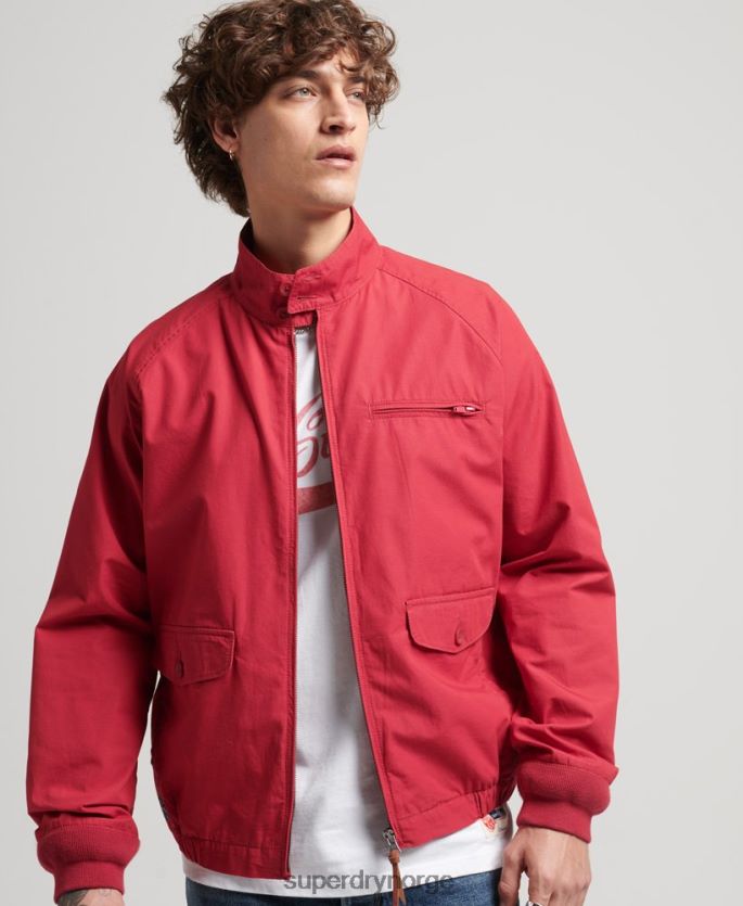 Superdry rød klær 86P46D4466 vintage collegiate harrington jakke menn
