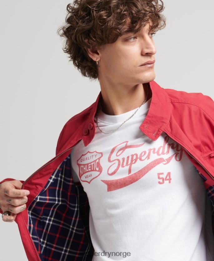 Superdry rød klær 86P46D4466 vintage collegiate harrington jakke menn