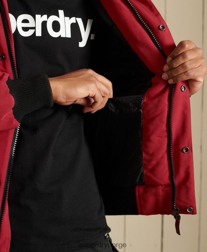 Superdry rød klær 86P46D4494 everest bomber jakke menn