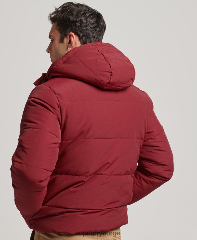Superdry rød klær 86P46D4496 fjell puffer jakke menn