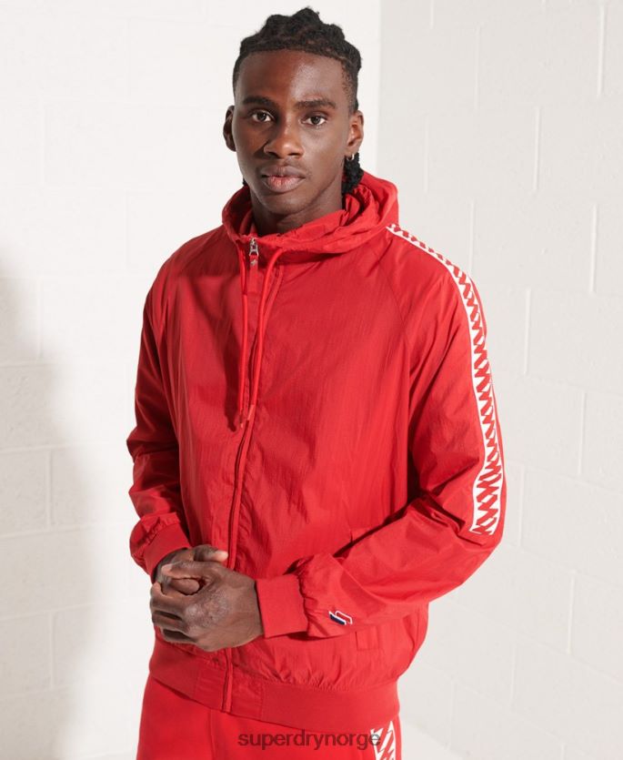 Superdry rød klær 86P46D4610 sd-windrunner jakke med hette menn