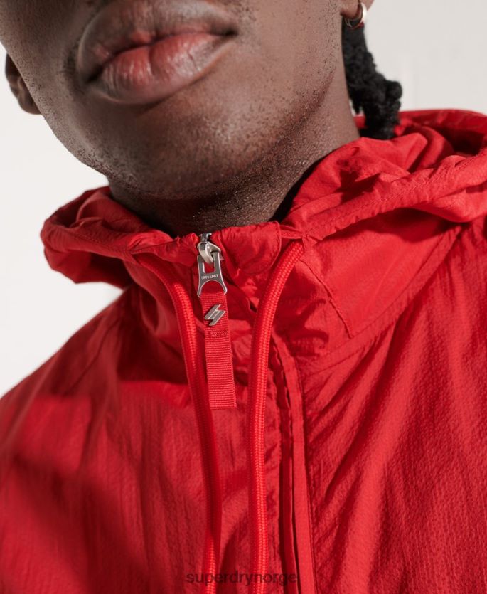 Superdry rød klær 86P46D4610 sd-windrunner jakke med hette menn