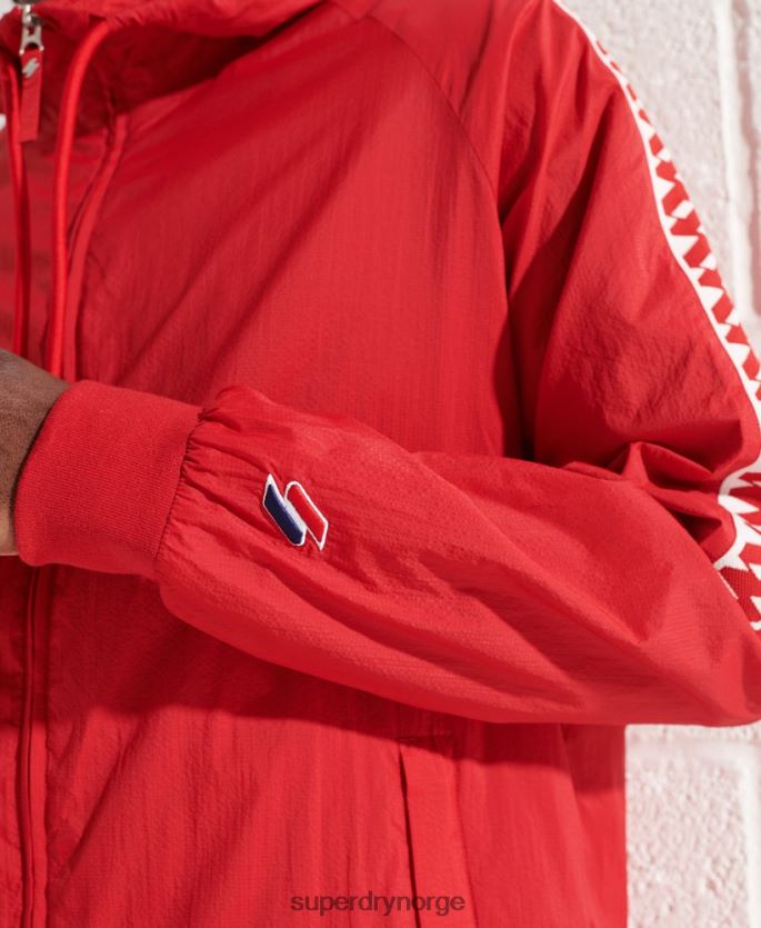Superdry rød klær 86P46D4610 sd-windrunner jakke med hette menn