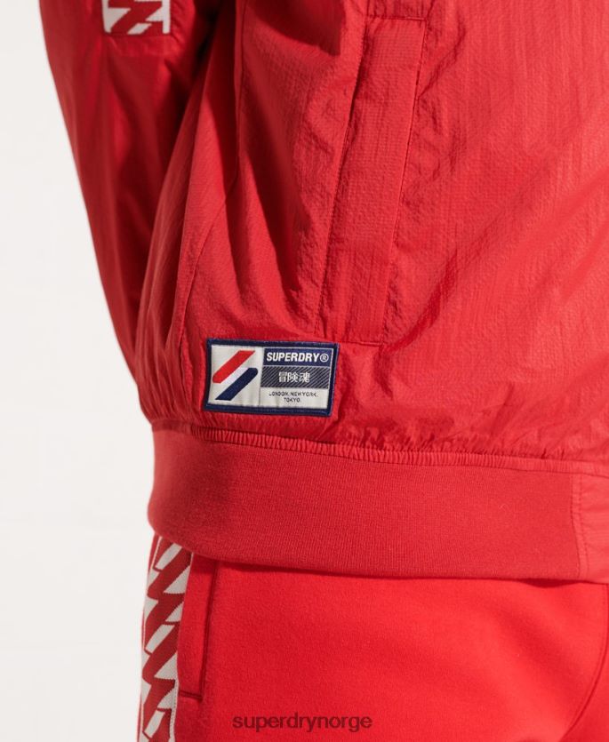 Superdry rød klær 86P46D4610 sd-windrunner jakke med hette menn