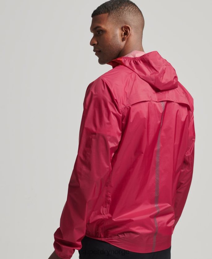 Superdry rød klær 86P46D4623 kjøre lett vanntett skalljakke menn