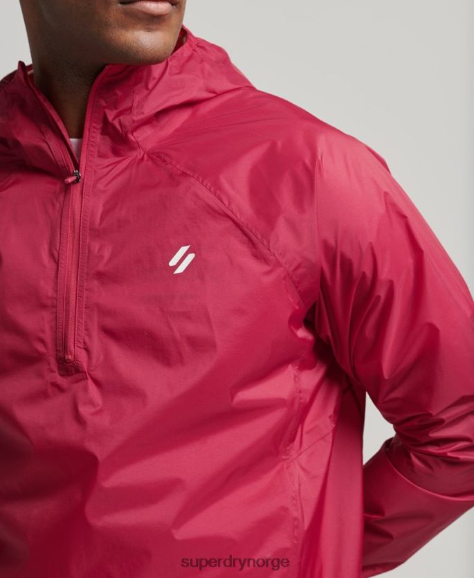 Superdry rød klær 86P46D4623 kjøre lett vanntett skalljakke menn
