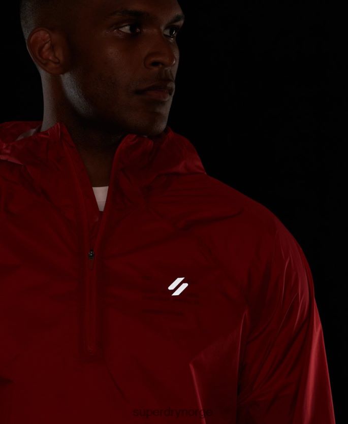 Superdry rød klær 86P46D4623 kjøre lett vanntett skalljakke menn