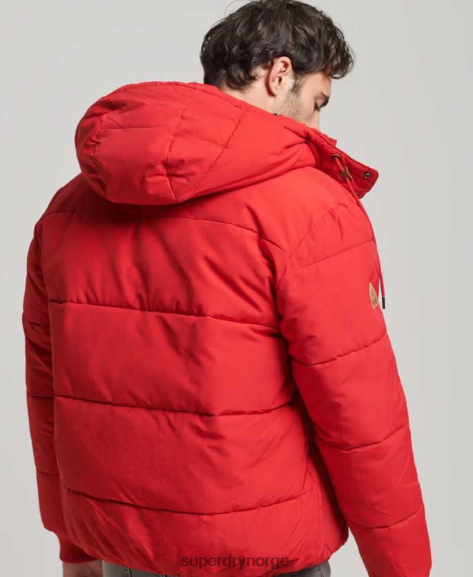Superdry rød klær 86P46D4685 fjell puffer jakke menn