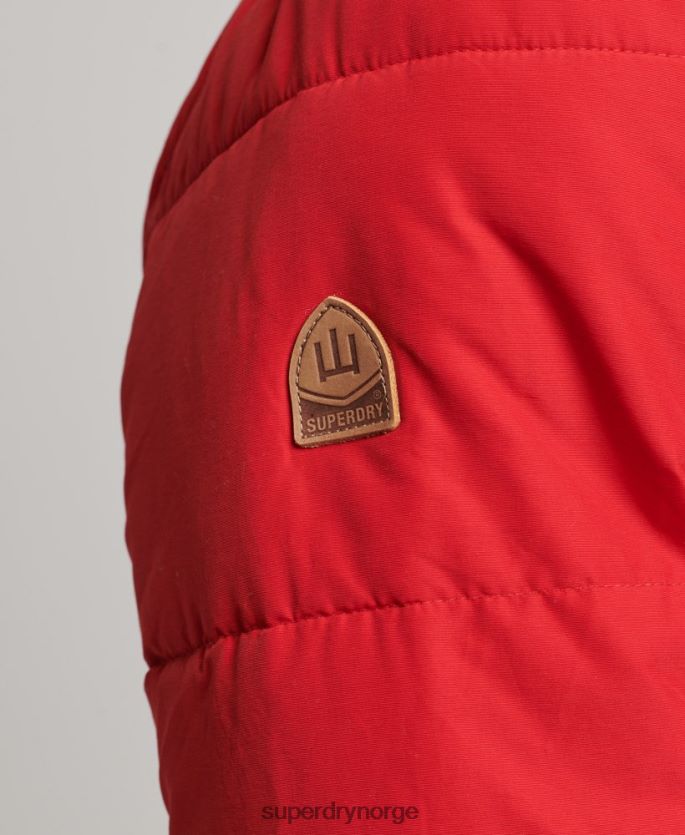 Superdry rød klær 86P46D4685 fjell puffer jakke menn