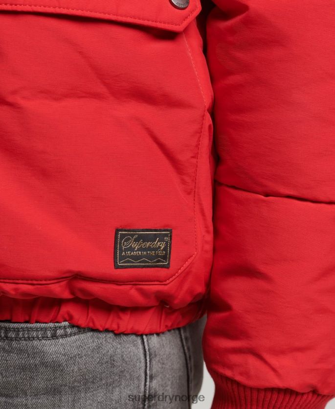 Superdry rød klær 86P46D4685 fjell puffer jakke menn