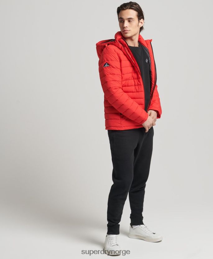 Superdry rød klær 86P46D4730 hette fuji jakke menn