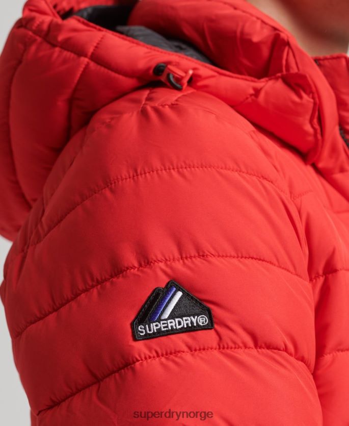 Superdry rød klær 86P46D4730 hette fuji jakke menn