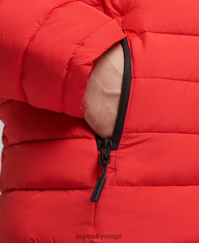 Superdry rød klær 86P46D4730 hette fuji jakke menn