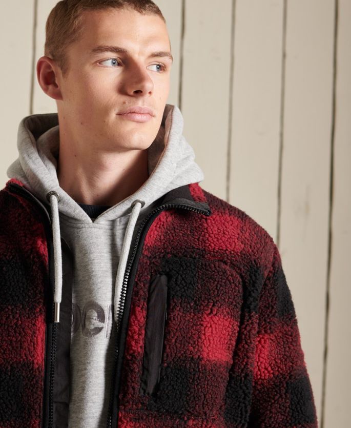 Superdry rød klær 86P46D4744 sherpa arbeidsklær jakke menn