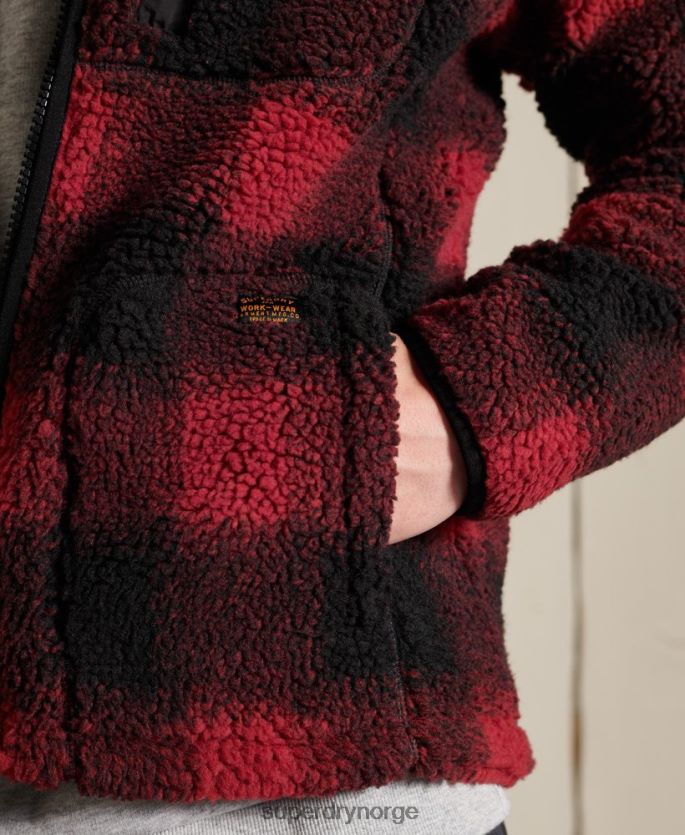 Superdry rød klær 86P46D4744 sherpa arbeidsklær jakke menn