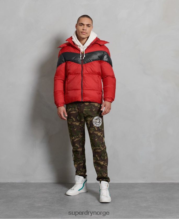 Superdry rød klær 86P46D4789 stratus vattert jakke menn